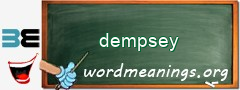 WordMeaning blackboard for dempsey